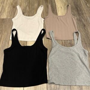 Abercrombie & Fitch Cozy Rib Scoopneck Sleep Tanks in All 4 Colors XXS